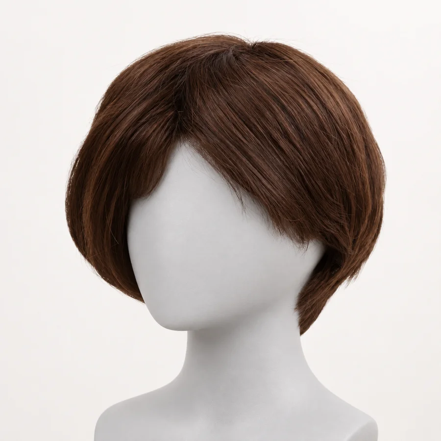 (image for) Chestnut Side-Fringe Synthetic Bob
