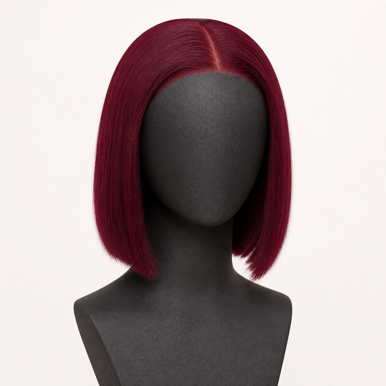 (image for) Berry Red Center-Part Bob Wig