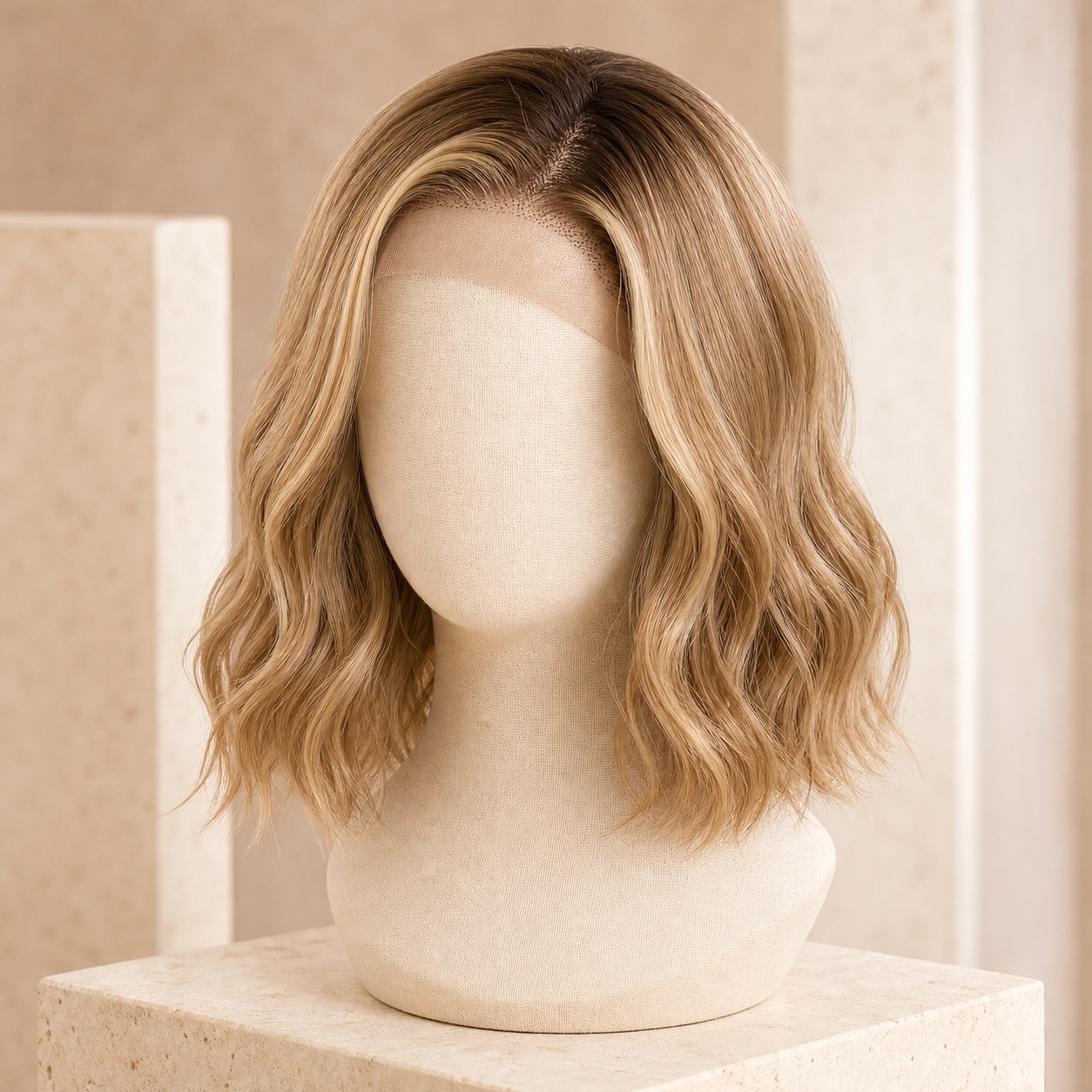 (image for) Honey Blonde Bob Lace Front Wig